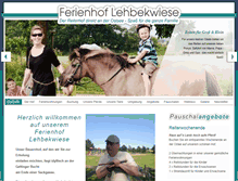 Tablet Screenshot of ferienhof-lehbekwiese.de